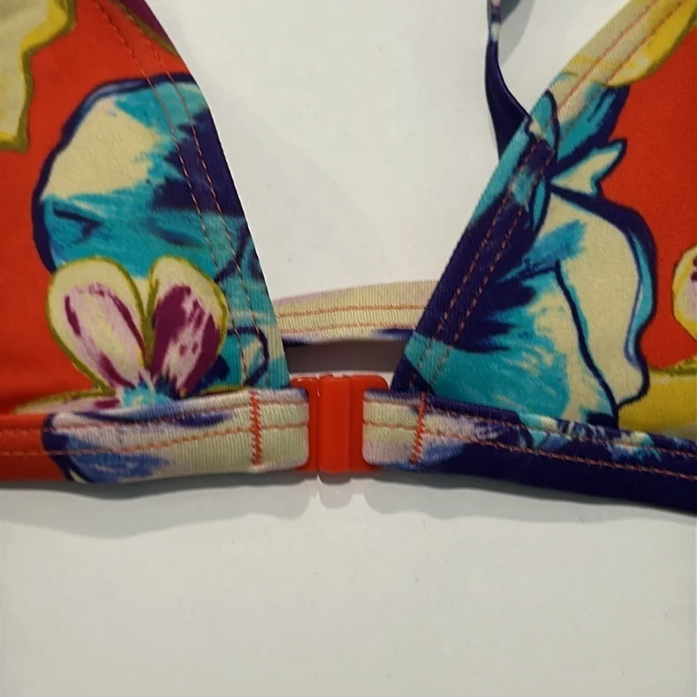 Anthropologie Out From Under size small floral triangle bikini swim top